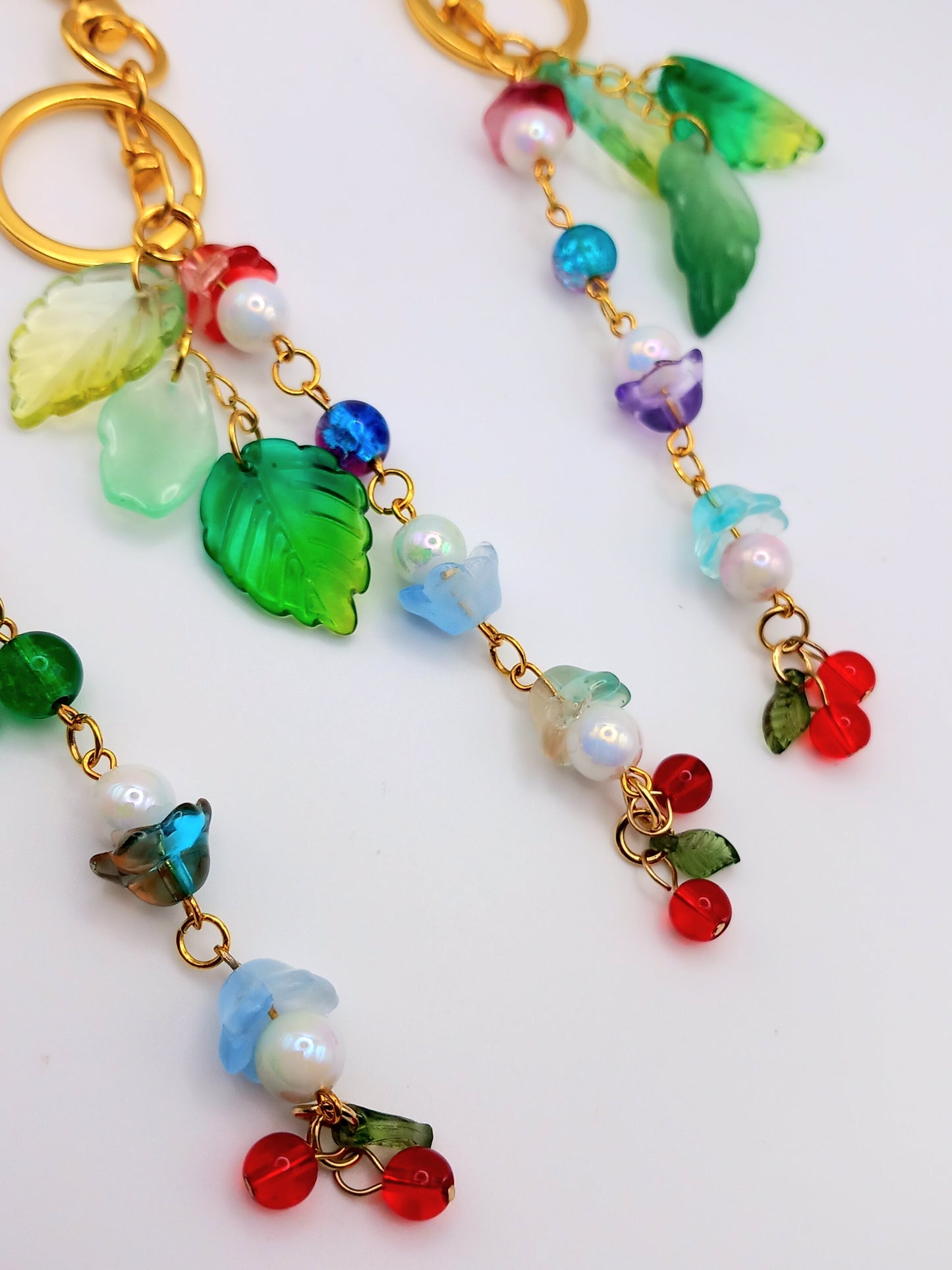 Glass Mushroom/Cherry Bag Charms