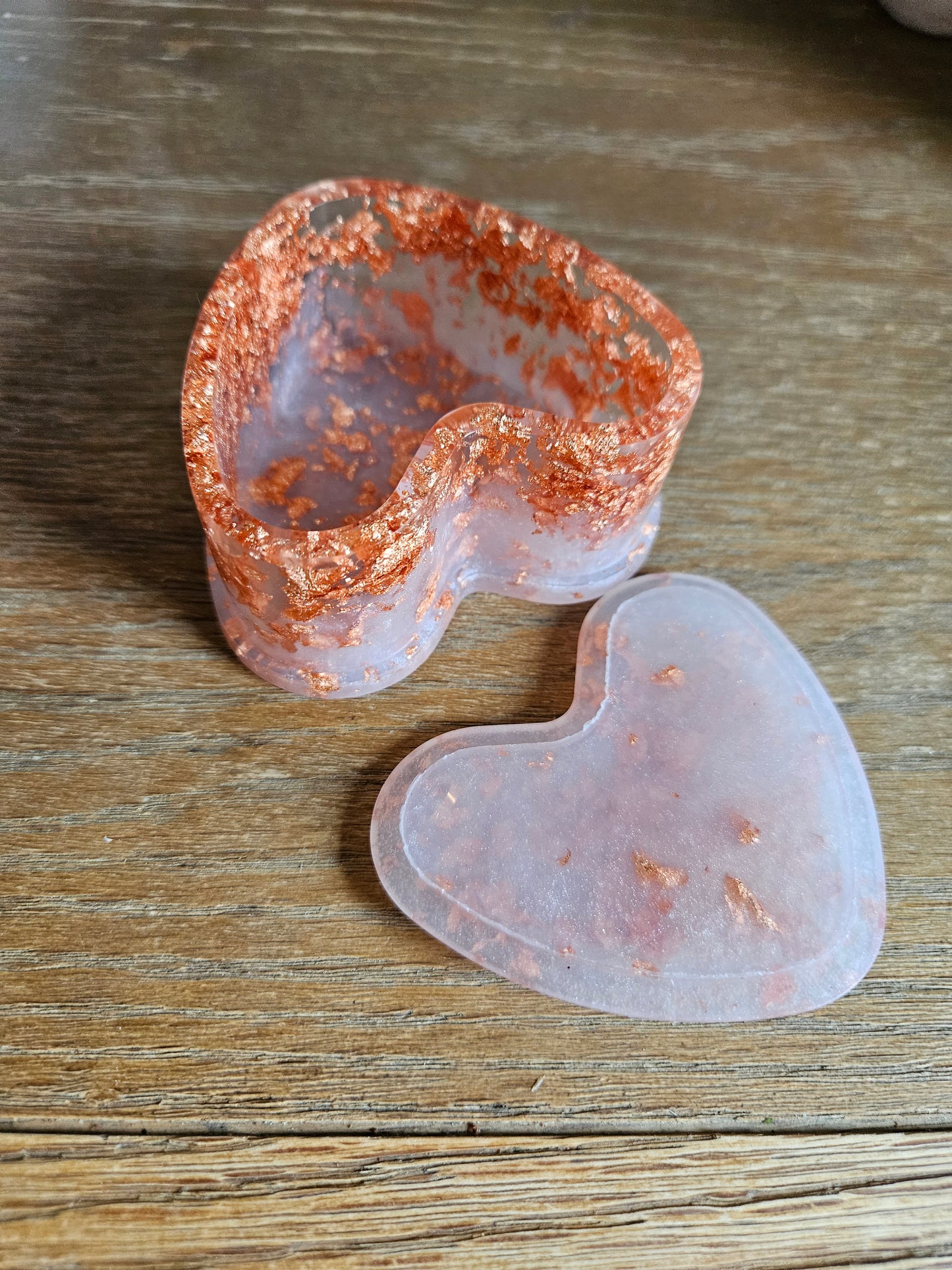 Marble Effect Rose Gold/White Heart Trinket/Jewellery Box/ Stylish Unique Original Birthday Gift Mum Gran Friend Girlfriend