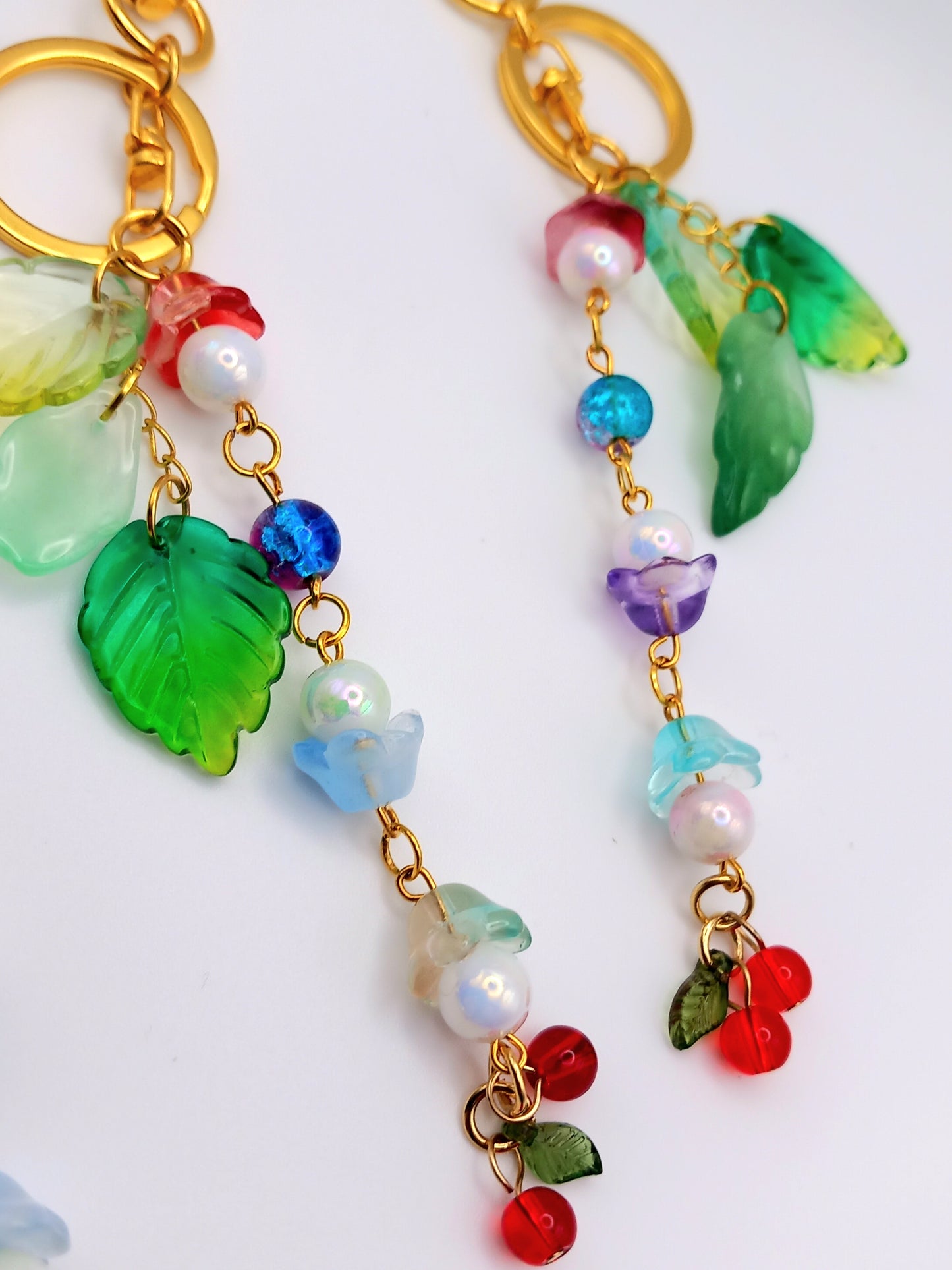 Glass Mushroom/Cherry Bag Charms