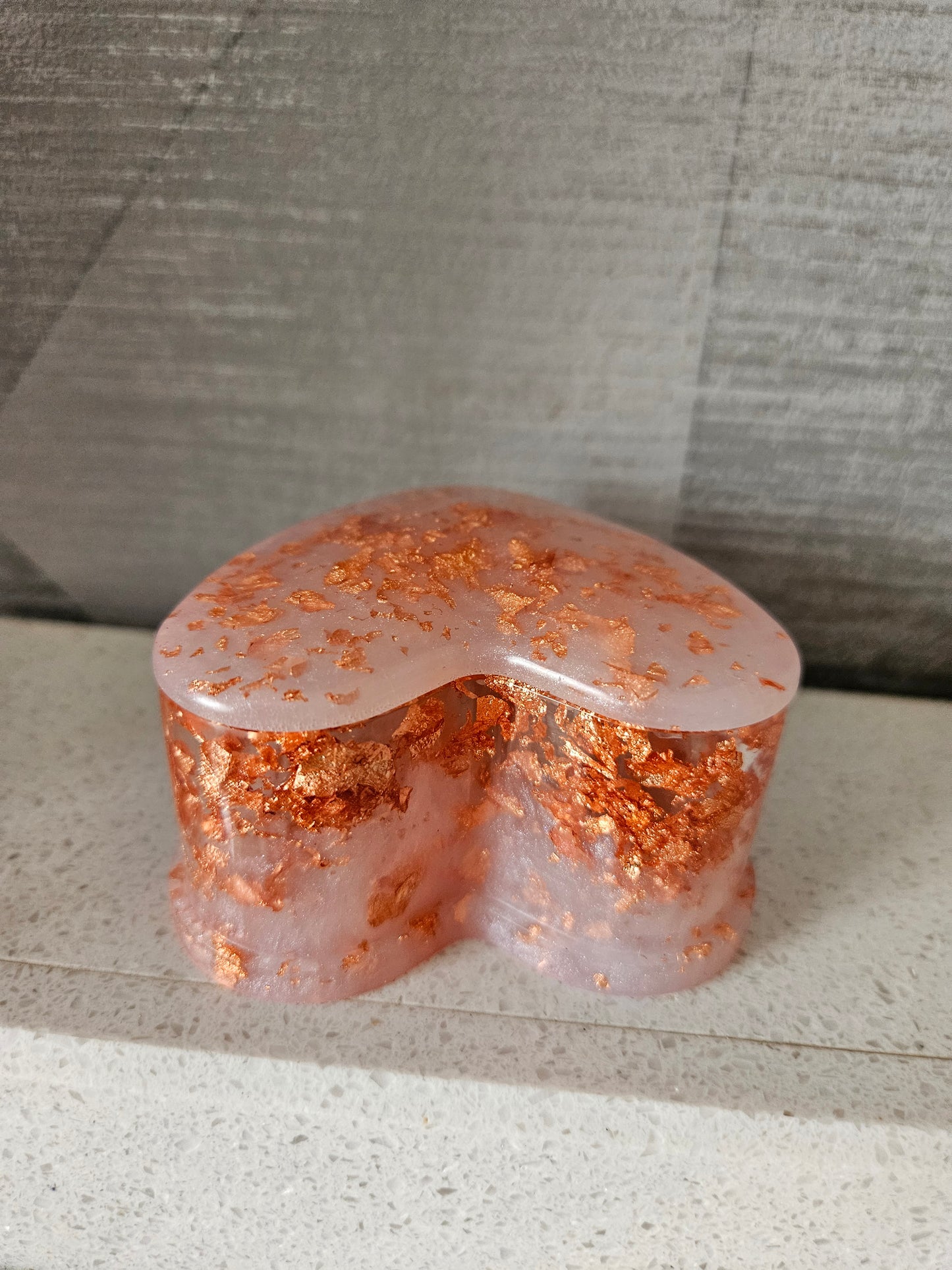 Marble Effect Rose Gold/White Heart Trinket/Jewellery Box/ Stylish Unique Original Birthday Gift Mum Gran Friend Girlfriend