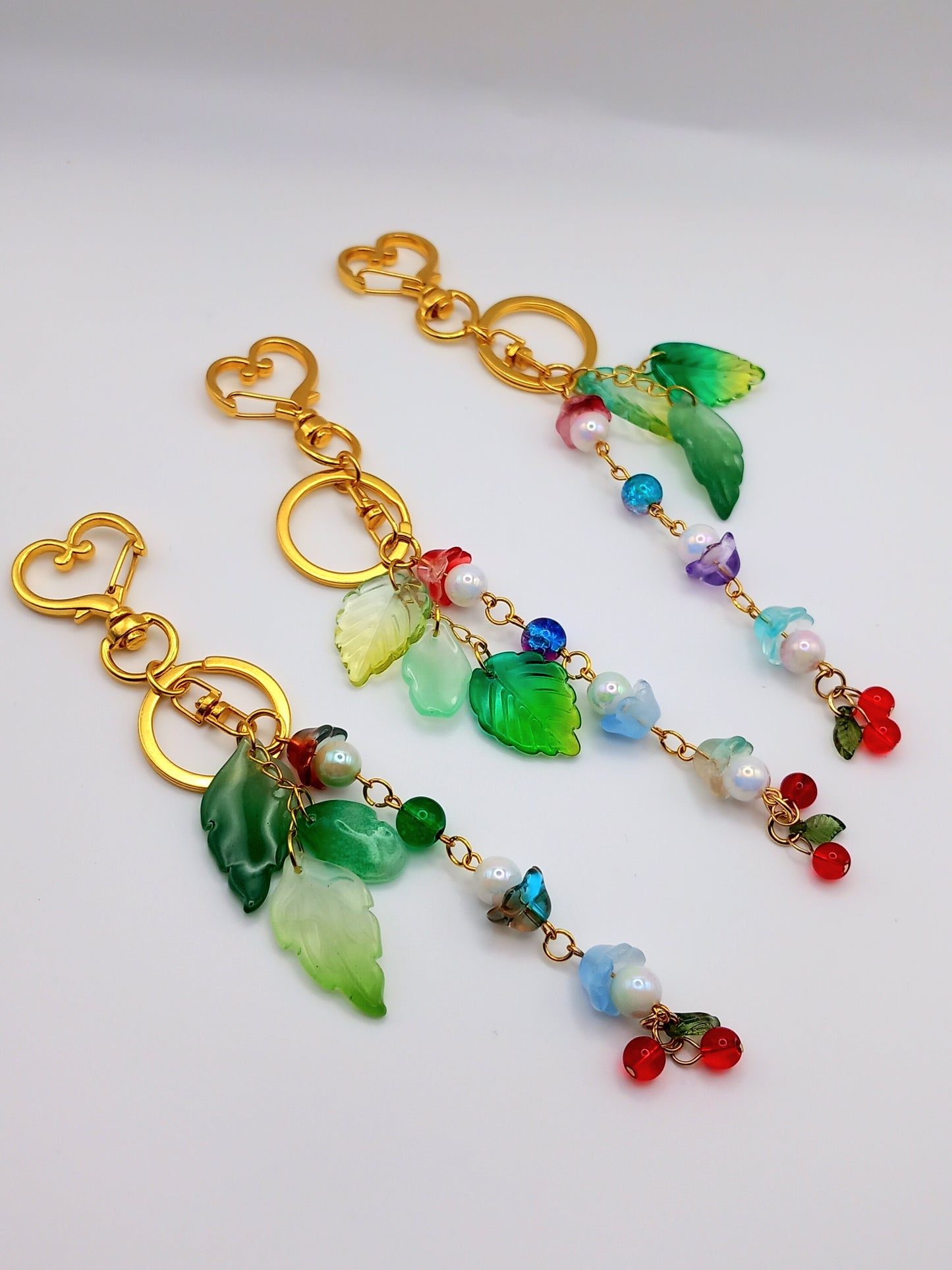 Glass Mushroom/Cherry Bag Charms